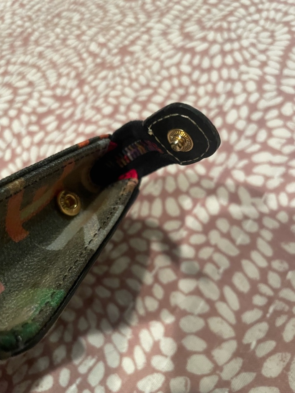 Vintage Dooney & Bourke Y2K Compact Zip Card Case Wallet - Picture 7 of 7